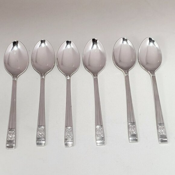 Vintage Tea Spoons Thomas Turner & Co “Pedigree Plate ” Windsor Pattern, England - Picture 6 of 13